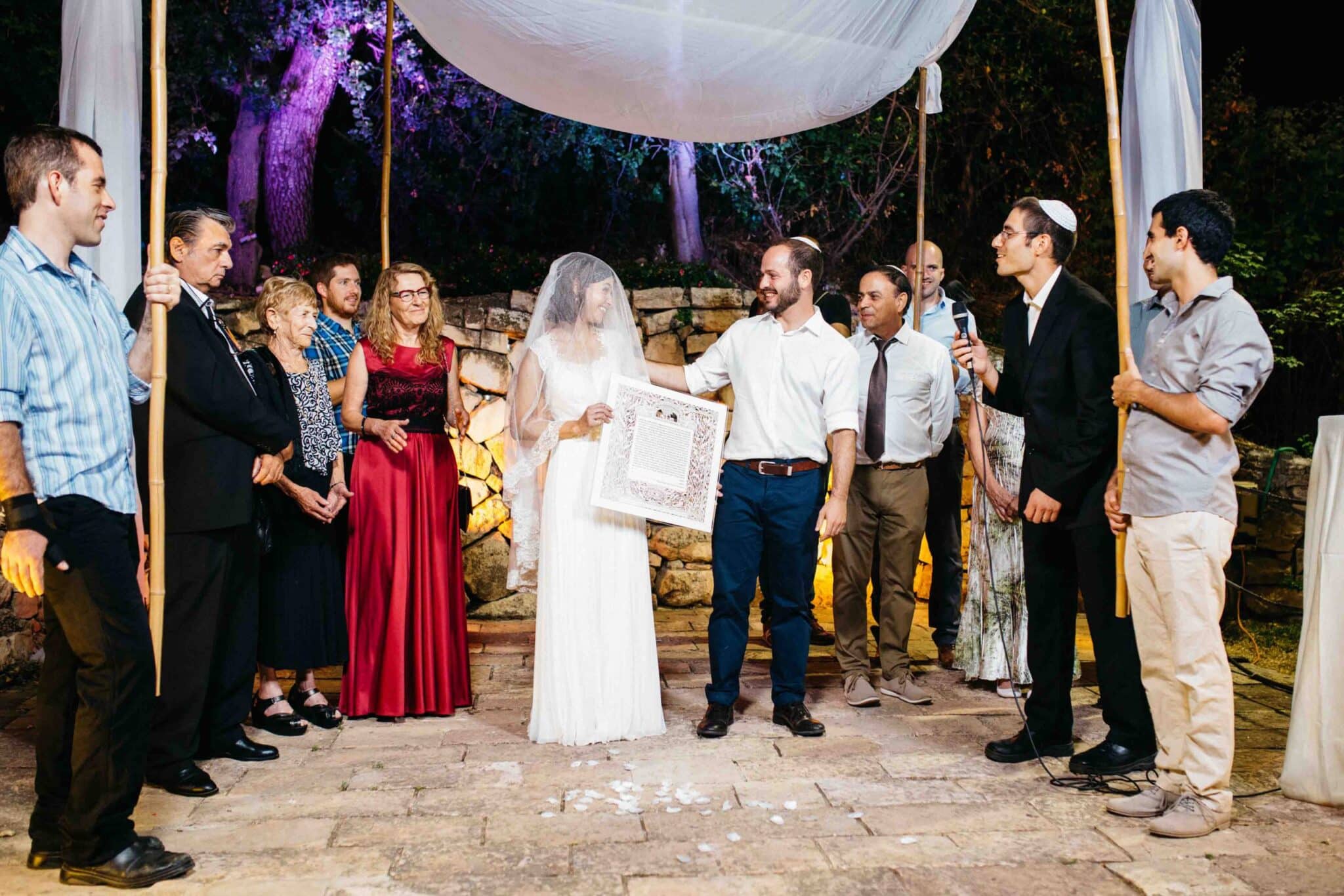 Hand held clearance chuppah