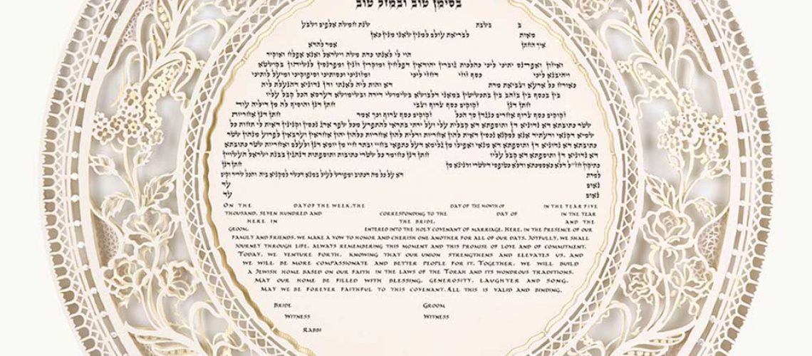 Ketubah in English, it’s a Pretty Old Wedding Document
